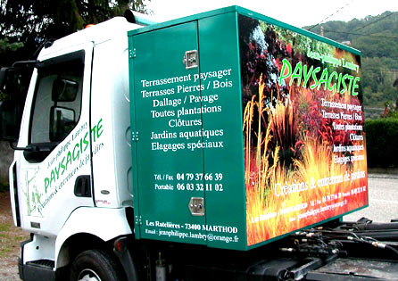 Décoration publicitaire des camions Joly & Philippe - décoration  publicitaire en Savoie(73)